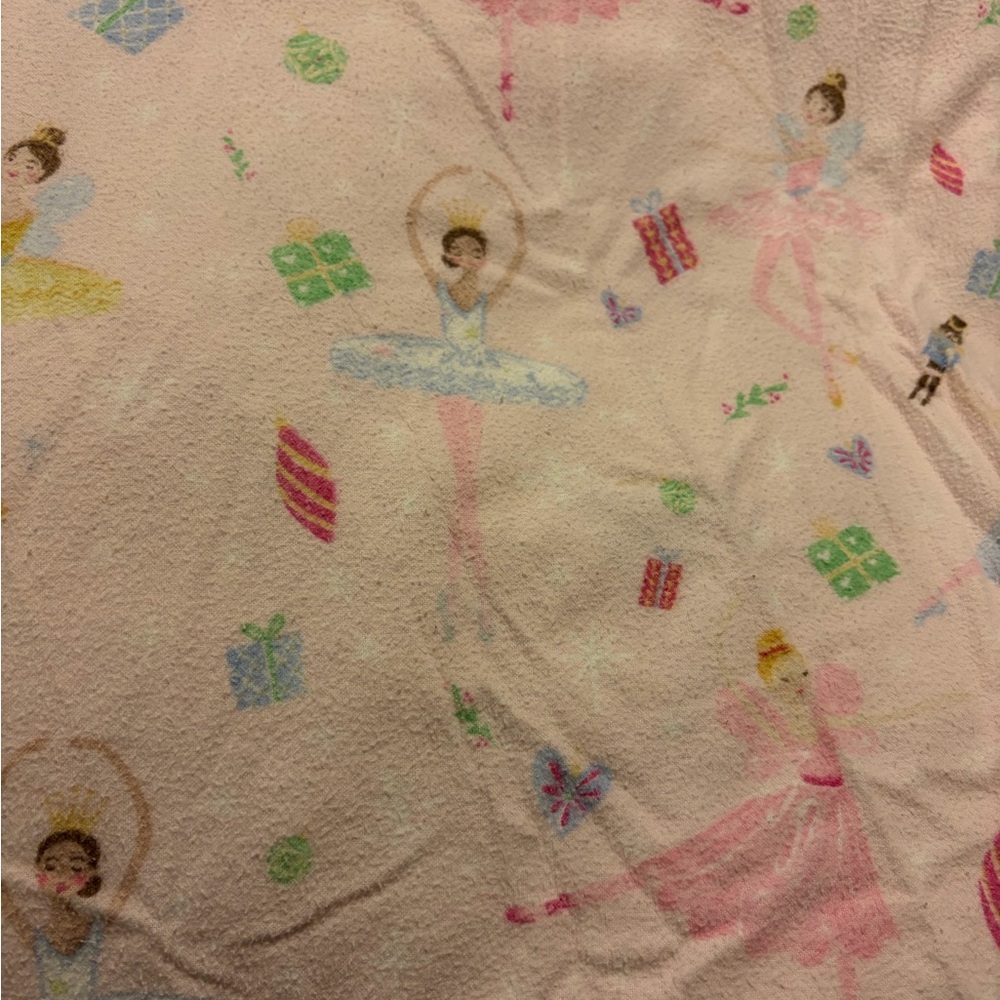 Pottery Barn Kids Pink Nutcracker Ballerina Duvet Cover with Pastel Accents